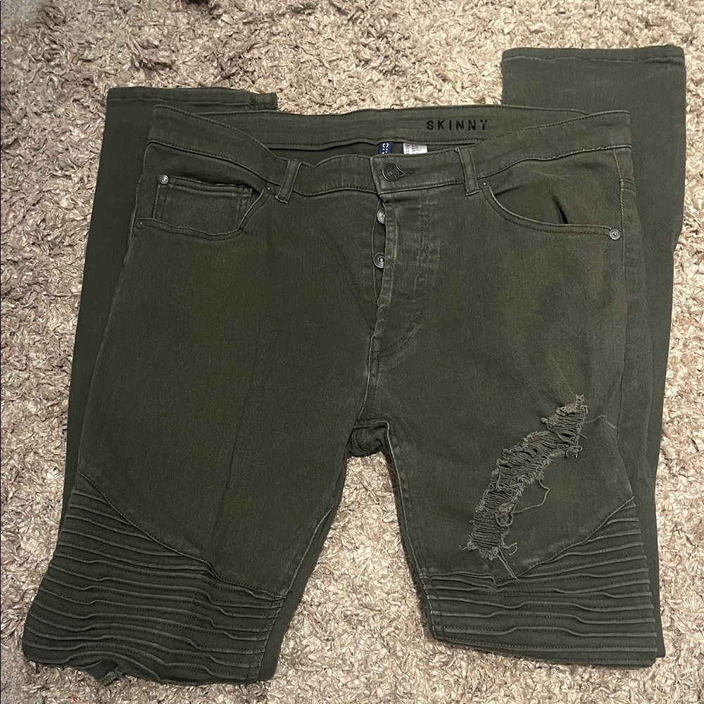Divided Men's Olive Skinny Jeans